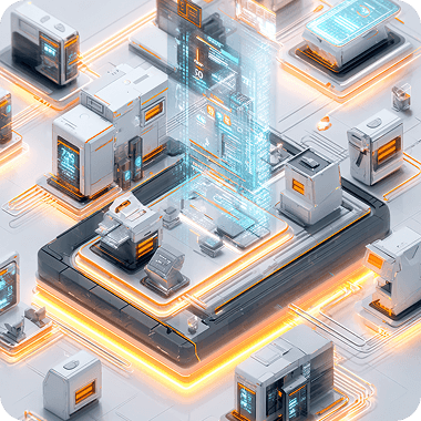 3D isometric illustration of testing infrastructure